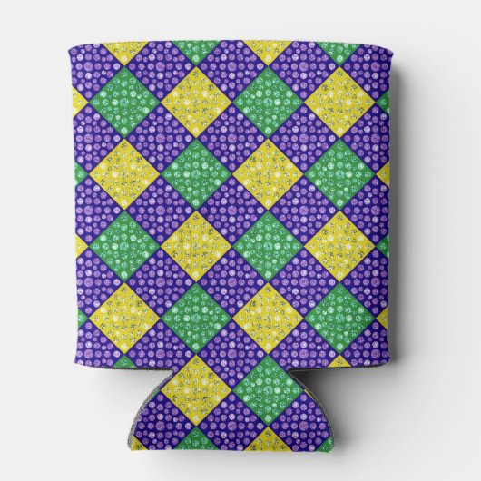 Mardi Gras Harlequin Diamond Carnival Patroon Blikjeskoeler (Achterkant)