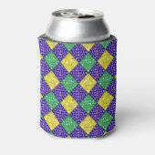 Mardi Gras Harlequin Diamond Carnival Patroon Blikjeskoeler (Blikje Achterkant)