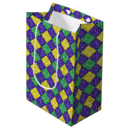 Mardi Gras Harlequin Diamond Carnival Patroon Medium Cadeauzakje