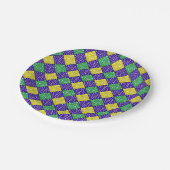 Mardi Gras Harlequin Diamond Carnival Patroon Papieren Bordje (Gekanteld)