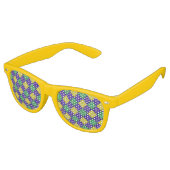 Mardi Gras Harlequin Diamond Carnival Patroon Retro Zonnebril (Gekanteld)