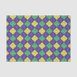 Mardi Gras Harlequin Diamond Carnival Patroon Tissuepapier