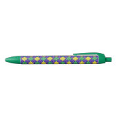 Mardi Gras Harlequin Diamond Carnival Patroon Zwarte Inkt Pen (Bovenkant)