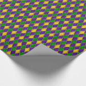 Mardi Gras Harlequin Diamond Design Cadeaupapier (Hoek)