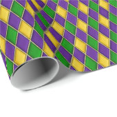Mardi Gras Harlequin Diamond Design Cadeaupapier (Rol Hoek)