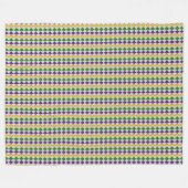Mardi Gras Harlequin Diamond Pattern 2 Fleece Deken (Voorkant (Horizontaal))