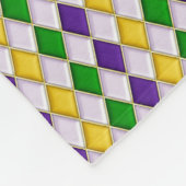 Mardi Gras Harlequin Diamond Pattern 2 Fleece Deken (Hoek)