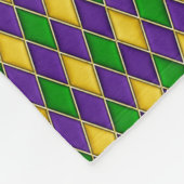 Mardi Gras Harlequin Diamond Pattern Fleece Deken (Hoek)