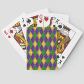 Mardi Gras Harlequin Diamond Pattern Pokerkaarten (Achterkant)