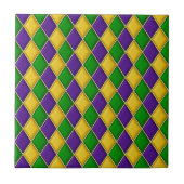 Mardi Gras Harlequin Diamond Pattern Tegels Tegeltje (Voorkant)