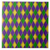 Mardi Gras Harlequin Diamond Pattern Tegels Tegeltje (Voorkant)
