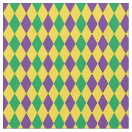 Mardi Gras Harlequin Diamonds Pattern Stof