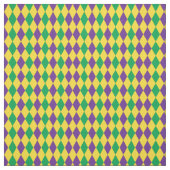 Mardi Gras Harlequin Diamonds Pattern Stof (Swatch)
