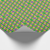 Mardi Gras Harlequin Fleur De Lis Cadeaupapier (Hoek)