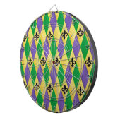 Mardi Gras Harlequin Fleur De Lis Dartbord (Voorkant Rechts)