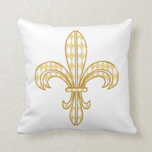 Mardi Gras Harlequin Fleur De Lis Kussen