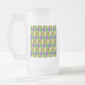 Mardi Gras Harlequin Fleur De Lis Matglas Bierpul (Links)