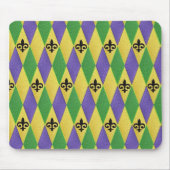 Mardi Gras Harlequin Fleur De Lis Muismat (Voorkant)