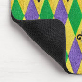 Mardi Gras Harlequin Fleur De Lis Muismat (Hoek)