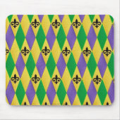 Mardi Gras Harlequin Fleur De Lis Muismat (Voorkant)