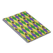 Mardi Gras Harlequin Fleur De Lis Notitieboek (Rechterzijde)