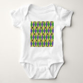 Mardi Gras Harlequin Fleur De Lis Romper (Voorkant)