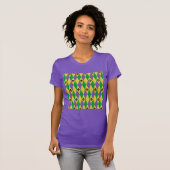 Mardi Gras Harlequin Fleur De Lis T-shirt (Voorkant volledig)