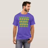 Mardi Gras Harlequin Fleur De Lis T-shirt (Voorkant volledig)