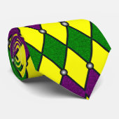 Mardi Gras Harlequin Jester Pattern Stropdas (Opgerold)