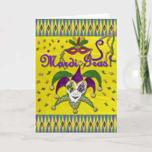 Mardi Gras Harlequin Kaart