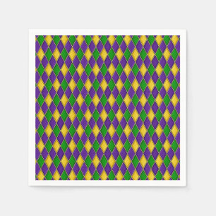 Mardi Gras Harlequin patroon wegwerp servetten