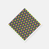 Mardi Gras Harlequin patroon wegwerp servetten (Hoek)