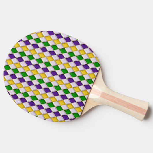 Mardi Gras Harlequin Pattern2 Paddles Tafeltennisbatje (Zijkant)