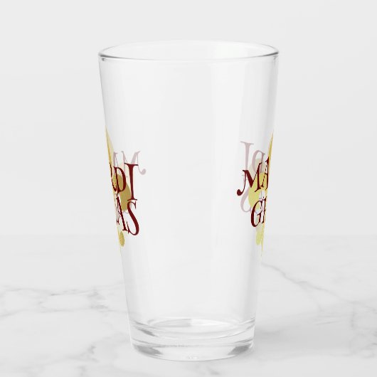 Mardi Gras Harlequin Pattern Glas (Links)