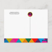 MARDI GRAS HARLEQUIN PATTERN kleurrijke Rhombi Briefkaart (Achterkant)