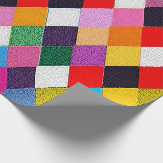 MARDI GRAS HARLEQUIN PATTERN kleurrijke Rhombi Cadeaupapier (Hoek)