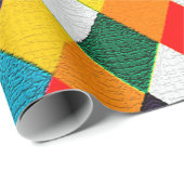 MARDI GRAS HARLEQUIN PATTERN kleurrijke Rhombi Cadeaupapier (Rol Hoek)