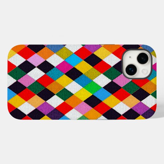 MARDI GRAS HARLEQUIN PATTERN kleurrijke Rhombi Case-Mate iPhone Case (Achterkant (horizontaal))