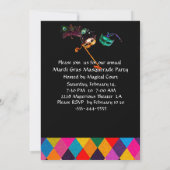 MARDI GRAS HARLEQUIN PATTERN kleurrijke Rhombi Kaart (Achterkant)