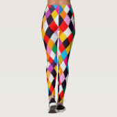 MARDI GRAS HARLEQUIN PATTERN kleurrijke Rhombi Leggings (Achterkant)