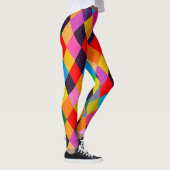 MARDI GRAS HARLEQUIN PATTERN kleurrijke Rhombi Leggings (Rechts)