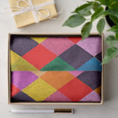 MARDI GRAS HARLEQUIN PATTERN kleurrijke Rhombi Tissuepapier (Geschenk)