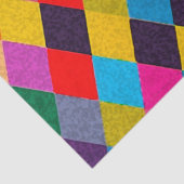 MARDI GRAS HARLEQUIN PATTERN kleurrijke Rhombi Tissuepapier (Detail)
