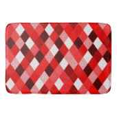 MARDI GRAS HARLEQUIN PATTERN Rood roze Rhombi Badmat (Voorkant)