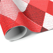 MARDI GRAS HARLEQUIN PATTERN Rood roze Rhombi Cadeaupapier (Rol Hoek)