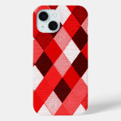 MARDI GRAS HARLEQUIN PATTERN Rood roze Rhombi Case-Mate iPhone Case (Achterkant)