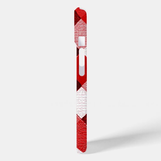 MARDI GRAS HARLEQUIN PATTERN Rood roze Rhombi Case-Mate iPhone Case (Achterkant / Links)