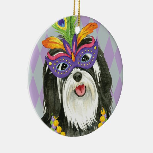 Mardi Gras Havanese Keramisch Ornament (Rechts)