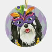 Mardi Gras Havanese Keramisch Ornament (Voorkant)
