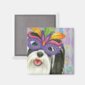 Mardi Gras Havanese Magneet (Voorkant / Achterkant)